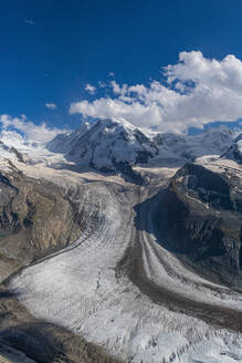 Scenic view of Gorner Glacier in Pennine Alps - RUNF04682