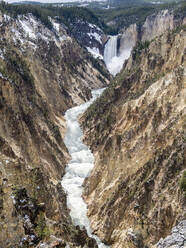Die unteren Yellowstone-Wasserfälle im Yellowstone River, Yellowstone-Nationalpark, UNESCO-Welterbe, Wyoming, Vereinigte Staaten von Amerika, Nordamerika - RHPLF20813