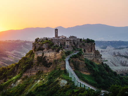 Sunrise view of The Dying City of Civita di Bagnoregio, Viterbo, Lazio, Italy, Europe - RHPLF20896