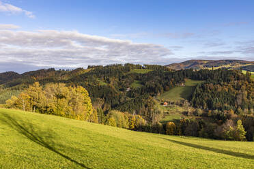 View of autumn hills in Black Forest range - WDF06685
