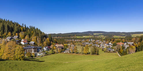 Deutschland, Baden-Württemberg, Hinterzarten, Panoramablick auf abgelegenes Dorf im Schwarzwald - WDF06686