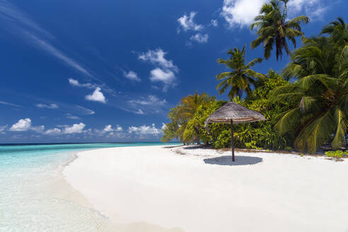 Maldives beach, lagoon and palm trees, The Maldives, Indian Ocean, Asia - RHPLF20910