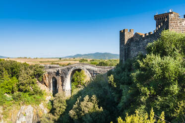 Römische Brücke des Teufels, Vulci, Provinz Viterbo, Latium, Maremma, Italien, Europa - RHPLF20997