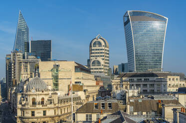 Blick auf die Skyline der Stadt London und 20 Fenchurch Street (The Walkie Talkie), London, England, Vereinigtes Königreich, Europa - RHPLF21017