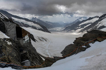 Blick über den Aletschgletscher vom Jungfraujoch, Berner Alpen, Schweiz, Europa - RHPLF21091