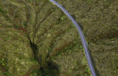 Road on green landscape of Sao Miguel island, Azores, Portugal - WWF05943