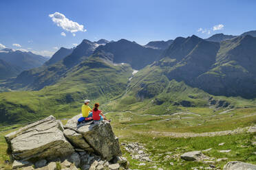 Touristen im Urlaub im Vanoise-Massiv, Vanoise-Nationalpark, Frankreich - ANSF00200