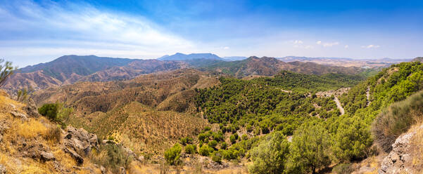 Andalusisches Tal auf dem Lande an einem sonnigen Tag in Andalusien, Spanien, Europa - SMAF02062