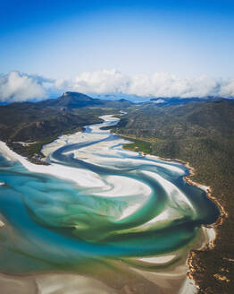 Luftaufnahme des Whitehaven-Strandes in den Whitsundays, Queensland, Australien. - AAEF13748