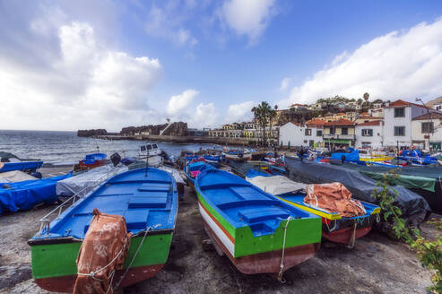 Im Hafen von Camara De Lobos, Funchal, Madeira, Portugal, vertäute Boote - THAF03009