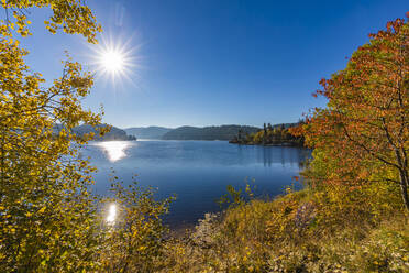 Sun shining over Schluchsee reservoir in autumn - WDF06746