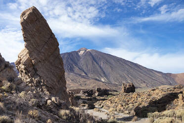 Spanien, Teneriffa, Felsformationen Roques de Garcia im Teide-Nationalpark - HLF01270