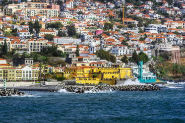 Portugal, Madeira, Funchal, Villen in der Küstenstadt - THAF03026