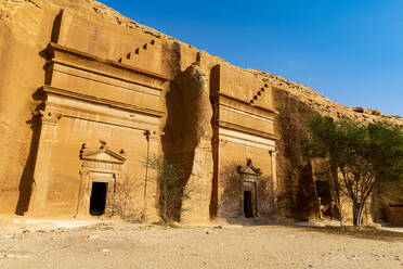 Felsengrab, Madain Saleh (Hegra) (Al Hijr), UNESCO-Welterbestätte, Al Ula, Königreich Saudi-Arabien, Naher Osten - RHPLF21454