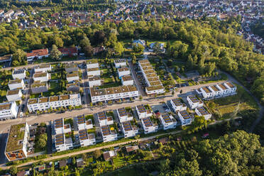 Deutschland, Baden-Württemberg, Esslingen am Neckar, Luftbild des Neubaugebiets Sonnensiedlung Egert - WDF06784