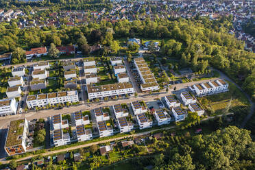 Germany, Baden-Wurttemberg, Esslingen am Neckar, Aerial view of new development area Sonnensiedlung Egert - WDF06784