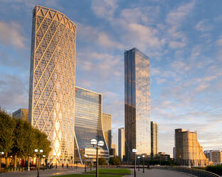 Canary Wharf-Türme von Westferry Circus, Docklands, London, England, Vereinigtes Königreich, Europa - RHPLF21691