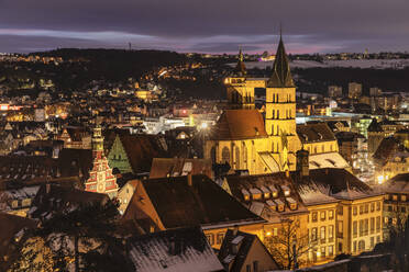 Altstadt mit St. Dionys Kirche und Altes Rathaus, Esslingen, Baden-Württemberg, Deutschland, Europa - RHPLF21710