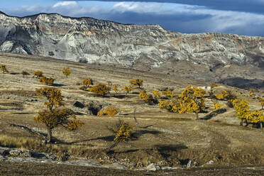 Braune Berglandschaft des Nordkaukasus im Herbst - KNTF06632