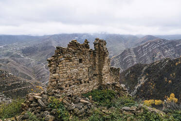 Russia, Dagestan, Gamsutl, Old abandoned mountain village in North Caucasus - KNTF06642