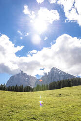 Italien, Südtirol, Seiser Alm Hochplateau an einem sonnigen Sommertag - EGBF00741