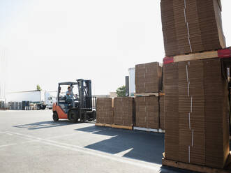 Forklift truck moving pallets - TETF00125