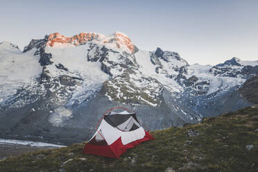 Tent by Gorner Glacier in Valais, Switzerland - TETF00176