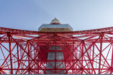 Japan, Region Kanto, Tokio, Roter Rahmen des Tokio-Turms - FOF12953