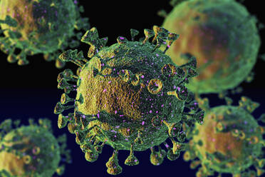 Digital erzeugtes Bild des Coronavirus - TETF00898