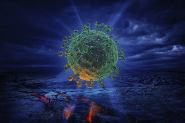 Digitally generated image of Coronavirus - TETF00900