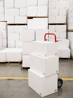 Stack of boxes in warehouse - TETF01237