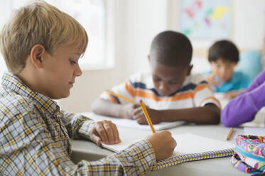 Schulkinder (8-9) lernen im Klassenzimmer - TETF01277