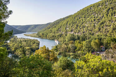 Idyllic view of river amidst Krka National Park, Sibenik-Knin, Croatia - MAMF02023