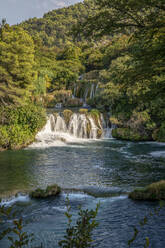 Scenic view of Skradinski Buk waterfall at Krka National Park, Sibenik-Knin, Croatia - MAMF02026