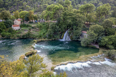 Idyllic view of Skradinski Buk waterfall, Krka National Park, Sibenik-Knin, Croatia - MAMF02037