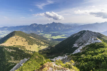 Blick auf das Tal zwischen Breitenstein und Wendelstein im Sommer - FOF12976