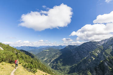 Female hiker in Karwendel range during summer - FOF13069