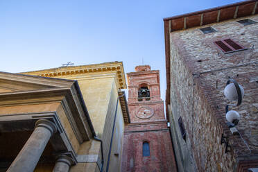 Church in La Maddalena under blue sky, Castiglione del Lago, Umbria, Italy - MAMF02109