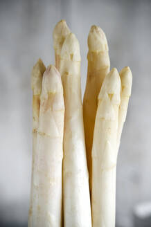 Close-up of white peeled asparagus stalks - ASF06820
