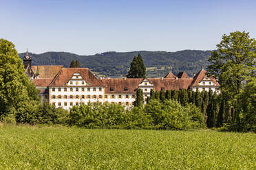 Deutschland, Baden-Württemberg, Salem, Sommerwiese vor der Schule Schloss Salem - WDF06911