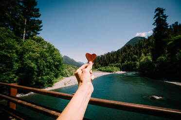 Stone Heart Offered near Quinault River in Olympic National Park - CAVF96312