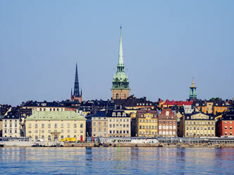 Gamla Stan reflecting in the water, Stockholm, Stockholm County, Sweden, Scandinavia, Europe - RHPLF22055
