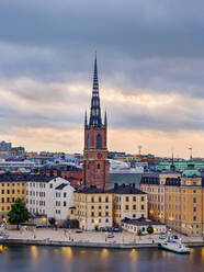 Riddarholmen Island and Gamla Stan at dawn, elevated view, Stockholm, Stockholm County, Sweden, Scandinavia, Europe - RHPLF22060