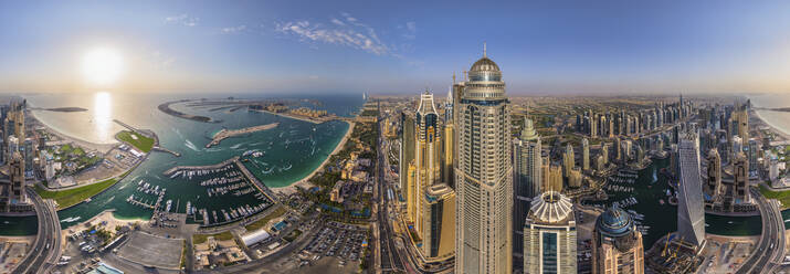 Panoramic aerial view of Dubai Skyline, United Arab Emirates. - AAEF14565