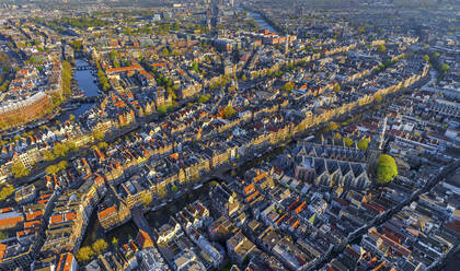 Panoramablick auf das Stadtzentrum von Amsterdam, Niederlande. - AAEF14572