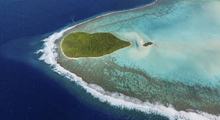 Panoramic aerial view of Marlon Brando Tetiaroa atoll, French Polynesia. - AAEF14599