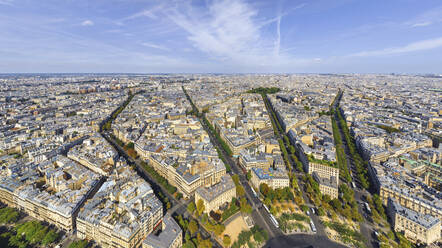 Panoramic aerial view of Paris downtown along the Seine river, Paris, France. - AAEF14620