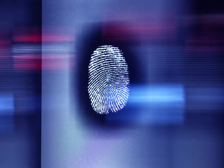 Fingerprint being scanned for access - ABRF00983