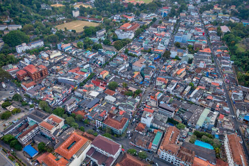 Aerial view of Kandy, a small town along Kandy Lake in Sri Lanka. - AAEF14664