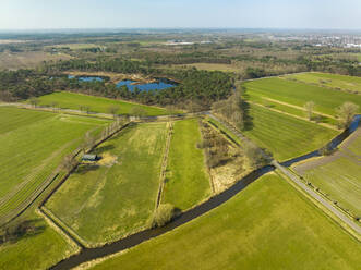 Luftaufnahme des Tongelreep-Tals und des Naturgebiets Brugven, Valkenswaard, Noord-Brabant, Niederlande. - AAEF14846